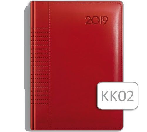 kalendarz książkowy terminarz KK02 czerwona oprawa