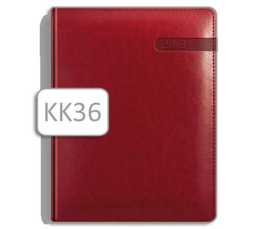 terminarz w czerwonej okładce KK36 kalendarz książkowy