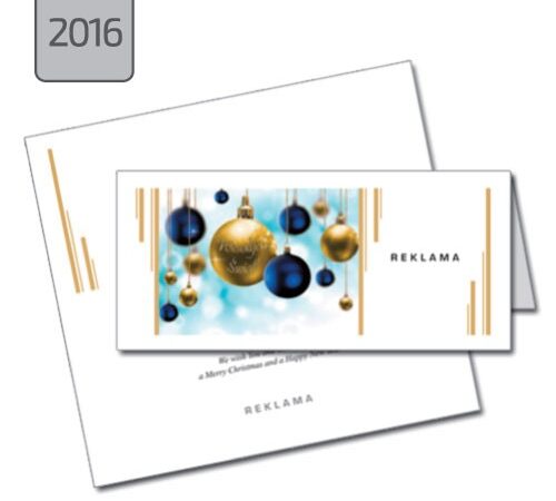 firmowe kartki świąteczne z nadrukiem 2016 bombki