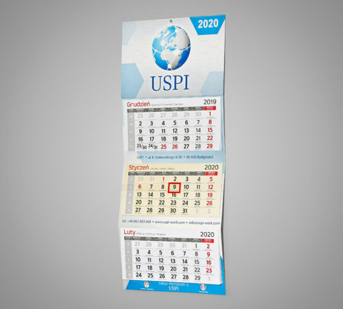Kalendarz trójdzielny ekonomiczny USPI